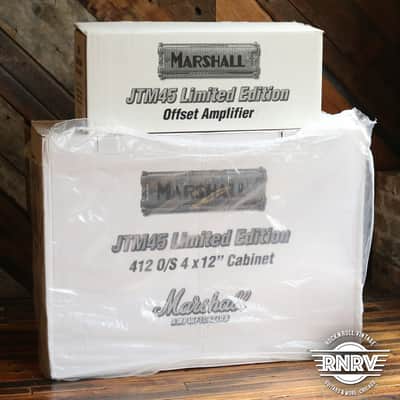 Marshall JTM45 O/S Offset Limited Edition 45-Watt 4x12" Guitar Amp Half Stack 2004 - Black / Beige image 7