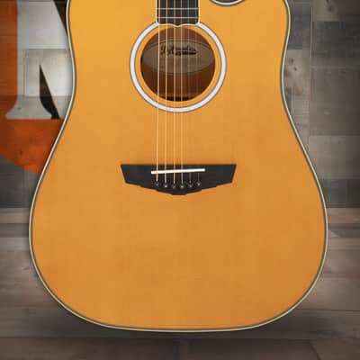D'Angelico Bowery Dreadnought CE - Vintage Natural w/ Gig Bag (DAED500VNATGP2) image 1