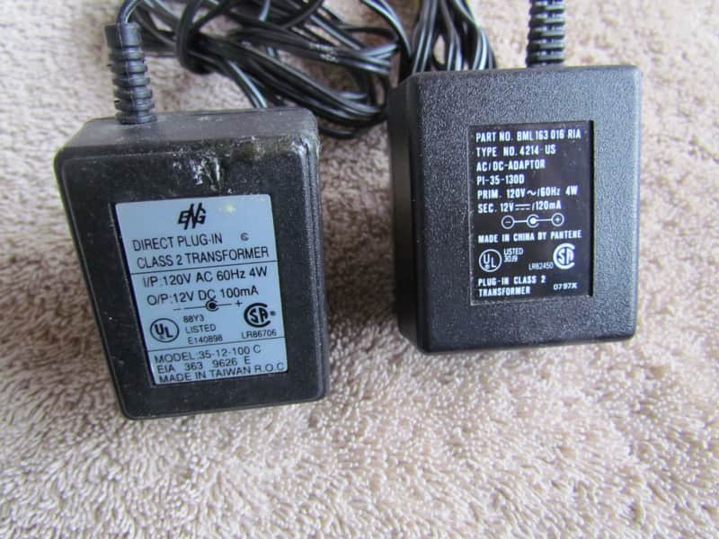 12 Volt AC Adapters Set of 2 Made In China 12 Volt Power Supplies Work Great image 1