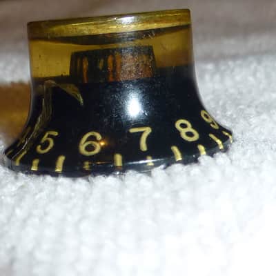Gibson Vintage 1962 Silver Top Reflector Knob 1962 thru mid '70s Edge Blem Good image 9