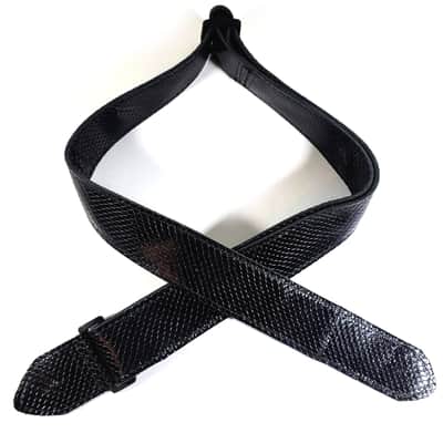 Premium Black Patent Leather Guitar Strap-Snake Skin Pattern Leather Guitar Strap -100% Leather Guitar Strap-Acoustic, Electric Bass Guitars image 4
