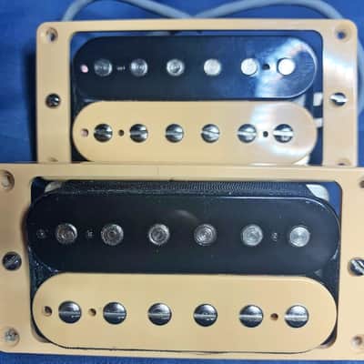 Gibson Humbucker Pickup Set Burstbucker 3 & '57 Classic Zebra 4-Conductor Mint. w/ Rings & Hardware image 1