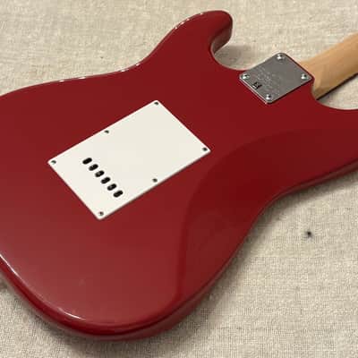 2014 Squier Bullet Stratocaster Red Rosewood Fretboard Maple Neck No Skunk Stripe / 8 Screw Pickguard image 16