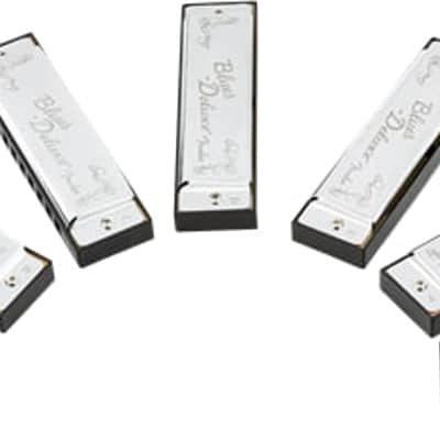 Fender Blues Deluxe Harmonica, Pack of 7 with Case (C,G,A,D,F,E,Bb) image 1