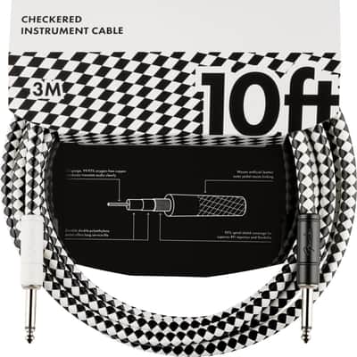 Fender Pro Checkerboard Instrument Cable | 10ft image 1