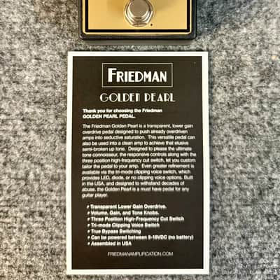 Friedman Golden Pearl Overdrive - Pre Owned image 2