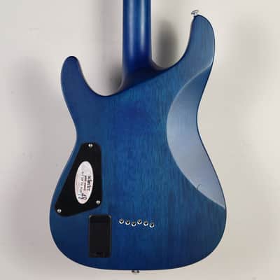 Schecter C-1 Platinum - See-Thru Midnight Blue Satin image 2