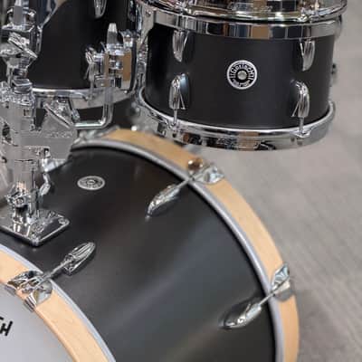 GRETSCH 4PC USA BROOKLYN 20-10-12-14 SATIN BLACK METALLIC image 9