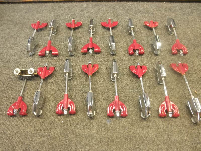 Pearl Bass Drum Parts-16 Tension Rods, Lugs & Claws image 1