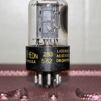 RAYTHEON 6SN7GT VT-231 PERFECT BALANCE BLACK PLATE SIDE D GETTER TEST NOS+ VINTAGE 1955 image 2