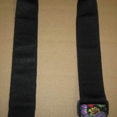 lightly used Perri's 2" Floral Skulls Jacquard Guitar Strap, TWS-7274, Floral Skulls High Quality Jacquard Ribbon Sewn on Tubular Webbing with Leather Ends, Adjustable length 39" to 58" (from early 2020s) image 21