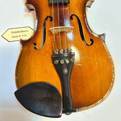 Vintage 4/4 adult violin 1913-1920 - original finish - labeled image 14