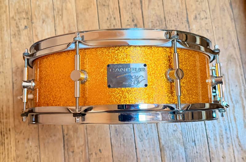 Canopus 14” mv60 m2 snare - Gold sparkle image 1