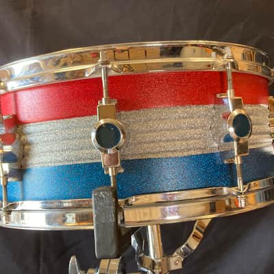 CB-700 - Red, White, Blue 1976 "Bicentennial Edition" 5.5x14" 10-Lug Steel Snare Drum image 10
