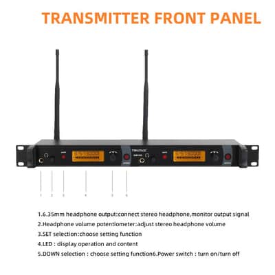 Tiwastage Wireless IEM system in ear monitor with 8 bodypacks image 7