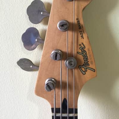 Fender Japan Jazz Bass Silver Series Black Electric Bass Guitar Rare Original Maple Rosewood Neck image 3