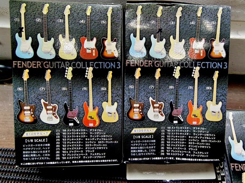 F-Toys Fender Guitar Collection 3 1/8 Scale Model *Complete