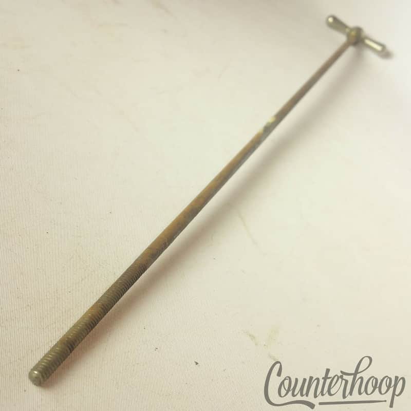 *Ludwig x14" Bass Drum Bow-Tie Single Tension T-Rod Vintage 30s Nickel USA image 1