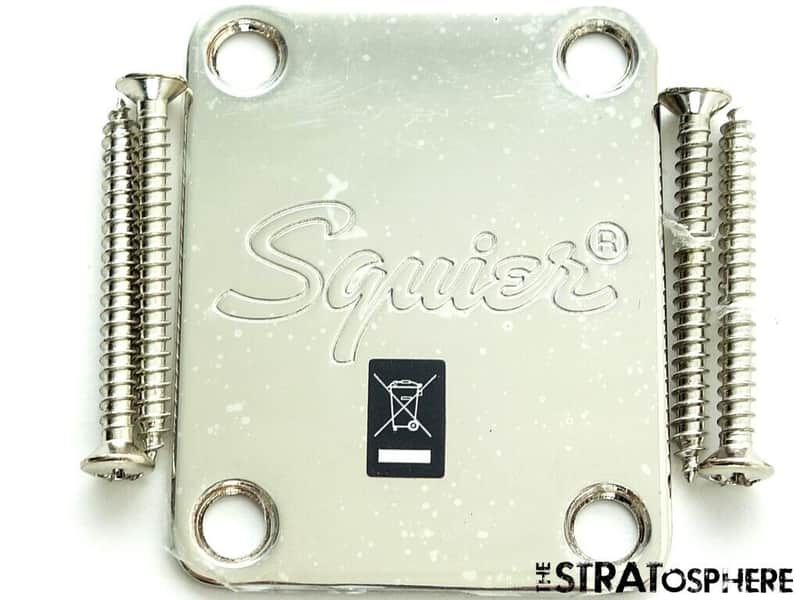 Fender Squier Classic Vibe 70s Precision P Bass NECK PLATE, Nickel Logo. image 1