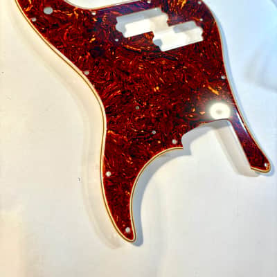 Vintage ‘60’s Style Celluloid Nitrate Tortoise Fender Precision Bass Pickguard Celluloid Tortoiseshell Custom Relic'd image 3