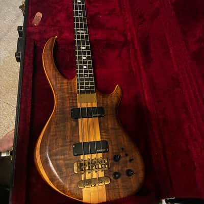 ​Alembic Rogue 4-String Bass 1996 – Claro Walnut Top / Mahogany Core – Active "Q" Electronics w/ Hardshell Case image 1