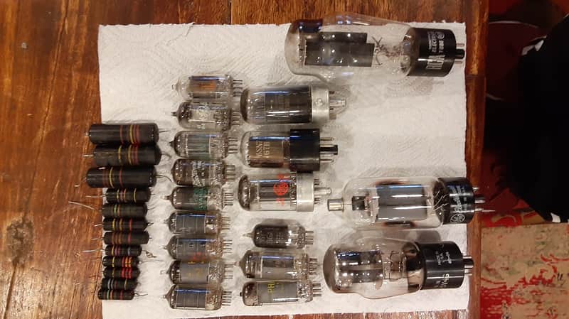 BUMBLEBEE CAPACITORS USED TUBES RCA, GE, PHILLIPS, SYLVANIA 1950s image 1