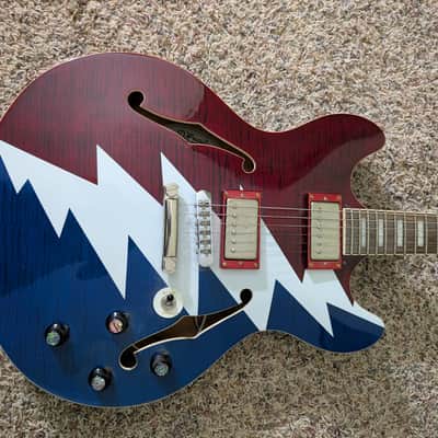 D'Angelico Premier Grateful Dead DC 2017 - 2019 - Red, White & Blue Graphic image 1