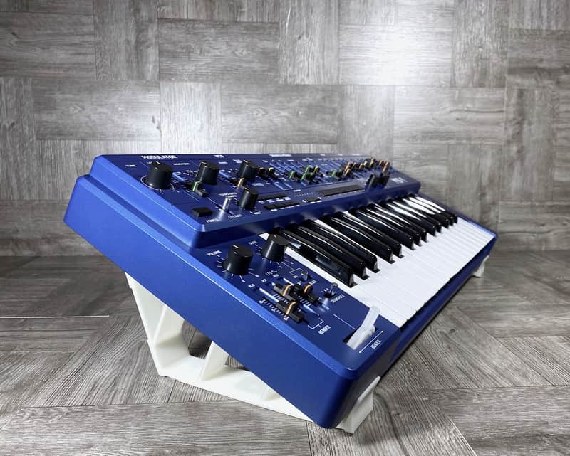 25º Stand for Behringer MS-1 / MS-101 Synth - Roland SH101- Color WHITE - by KZcraftworks -US Seller image 1