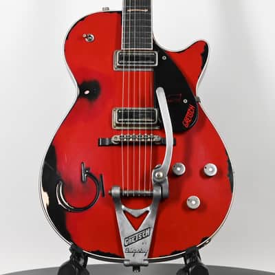 Gretsch Custom Shop USA Masterbuilt Chad Henrichsen 1955 Penguin Heavy Relic- Firebird Red over Black 2025 (UC25113955) image 1