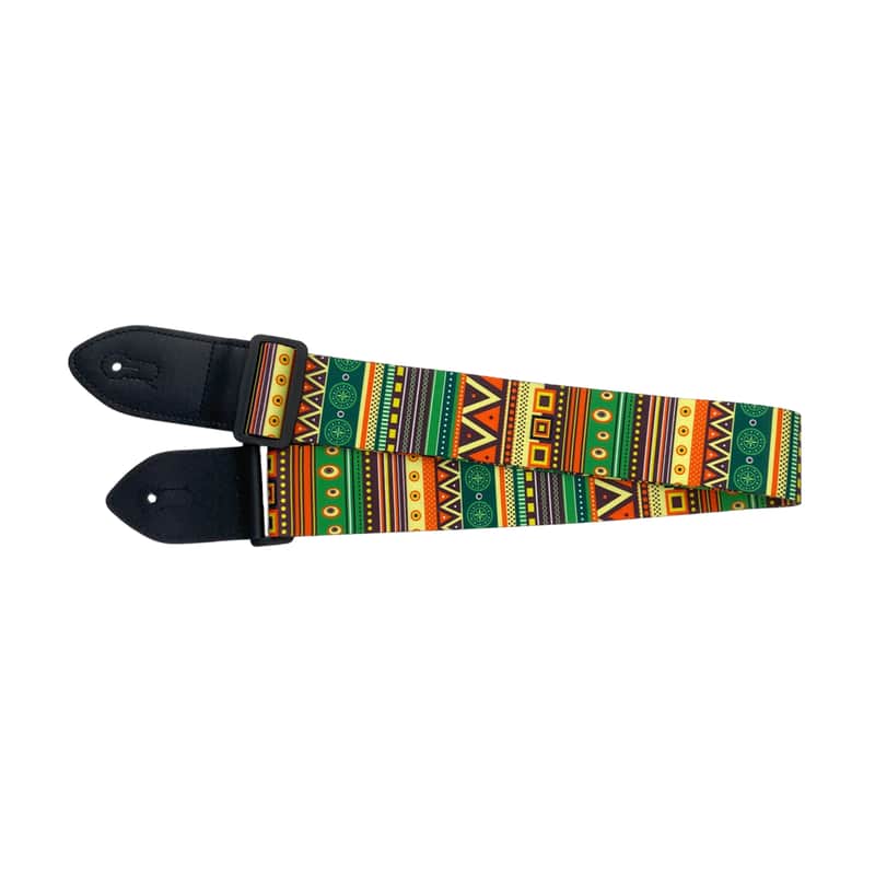 Skull & Tribal Ethnic Embroidered Guitar Strap - For Electric, Acoustic & Bass image 1