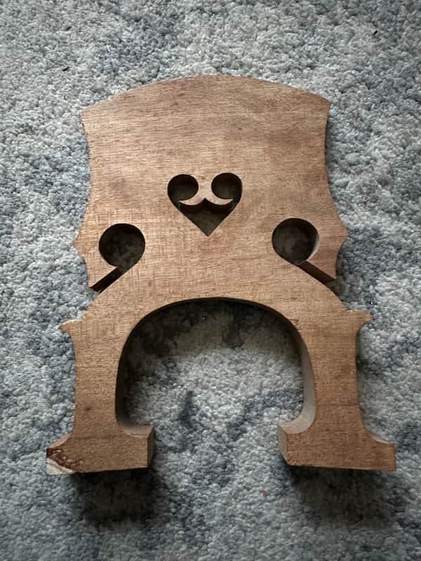 A Very old Upright Double Bass antique unfitted new bridge image 1