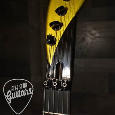 Pre-Owned Big H Design Splatocaster - Metallic Yellow with Hard Shell Case image 17
