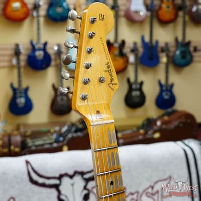 Fender Custom Shop Limited Edition 70th Anniversary 1954 Stratocaster Relic Nocaster Blonde with Black Pickguard 7.55 LBS image 7