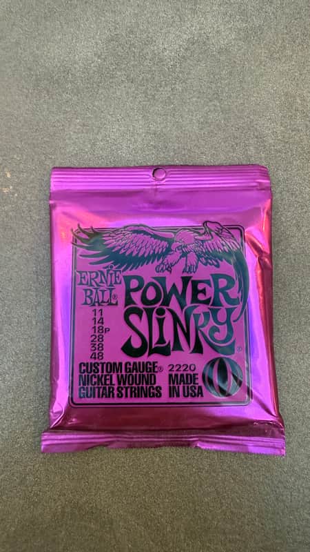 Ernie Ball 2220 Power Slinky Nickel Electric Guitar Strings (11-48) 2010s - Silver image 1