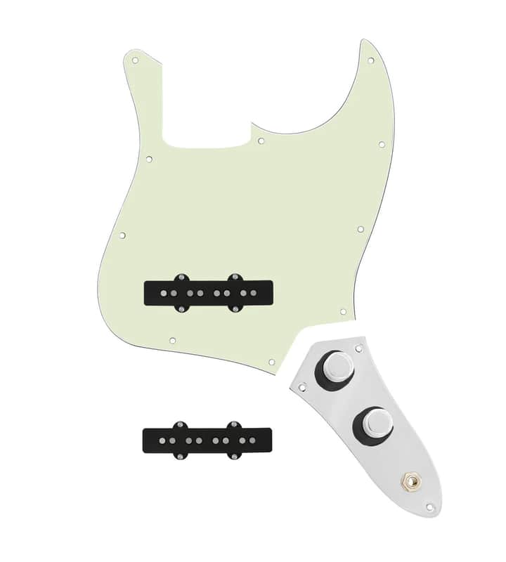 920D Jazz Bass Pocket Loaded Mint Green Pickguard Concentric Knob Control Plate image 1