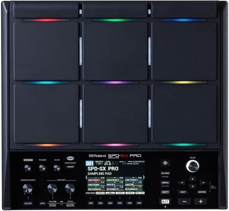 Roland SPD-SX PRO Flagship Sampling Drummers & Other Musicians | 9 Playing Surfaces, 8 External Trigger Inputs, Color Display, Customizable Pad LEDs, Onboard FX & More image 1