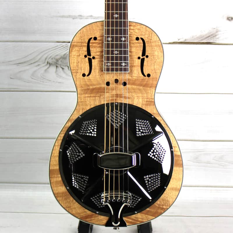 Royall Flame Maple Parlor Resonator Guitar Natural Satin Finish image 1