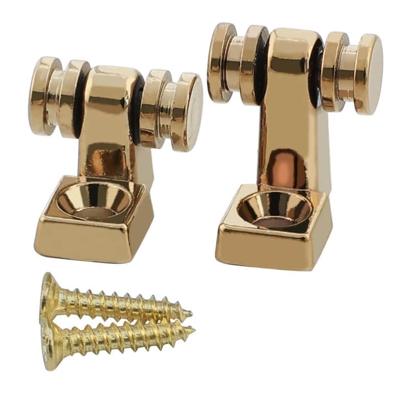 2 Pcs Stainless Steel Roller String Retainer For Electric Guitar String Tree String Guide Roller String Trees For Tele Telecaster Start Electric Guitar String Parts Replacement Gold image 1