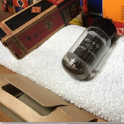 NOS Rare DualDgetter BlackWeldPlate NEC Nippon 6L6GB Power Tube ~ 5881 7581 KT66 ~ Neutral Tone Smooth Imaging Holographic Sound image 2