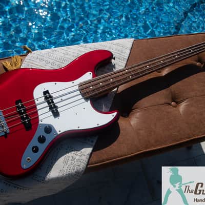 2016 Fender Japan - Classic 60's Jazz Bass Reissue - Candy Apple Red Finish - JB-62 - Made in Japan - Pro Set Up w Perfect Frets/Action/Intonation! image 6