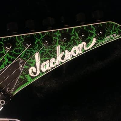 Jackson USA Custom Shop Limited Edition Soloist 2017 Black Green Crackle Hardshell Case Included image 3