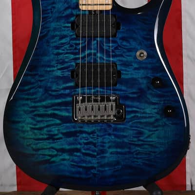 Sterling Plek'd JP150D QM John Petrucci Signature DiMarzio - Cerulean Paradise image 2