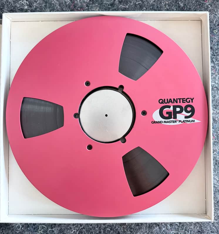 Quantegy GP9 1/2" audio tape for analog RTR machines on 10.5" metal reel image 1