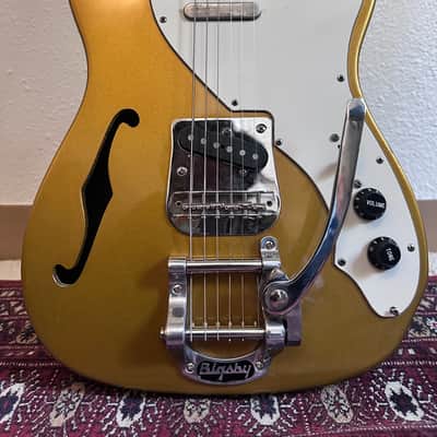 Thinline Telecaster/Partscaster w/ Bigsby (gold and white) image 2
