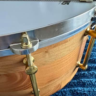 Fantastic - Angel Drums Oak/Acacia 6"x14 segmented snare, satin finish, EXTRAS image 5