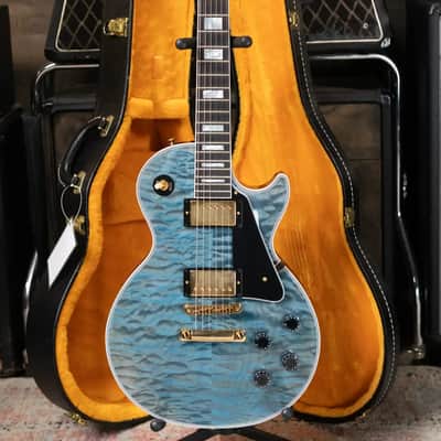Gibson Custom Shop Les Paul Custom 5A Quilt Top Electric Guitar - Ocean Blue with Hardshell Case image 21