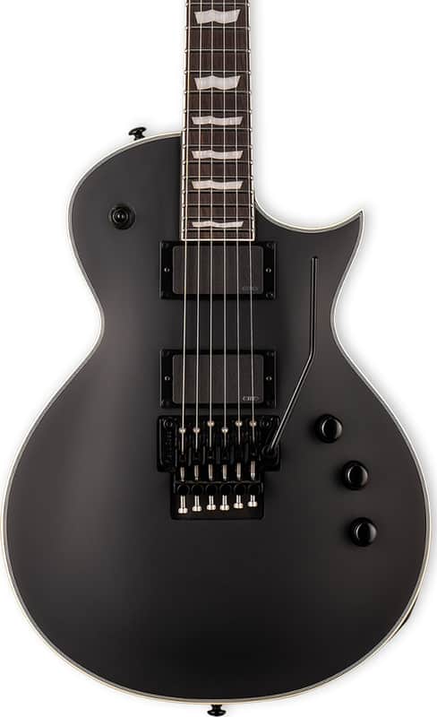 ESP LTD EC-1000FR Electric Guitar, Ebony Fingerboard, Black Satin image 1