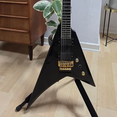 ESP Edwards SV Flying Arrow V MIJ Guitar - Gold Original Floyd Rose EMG image 2