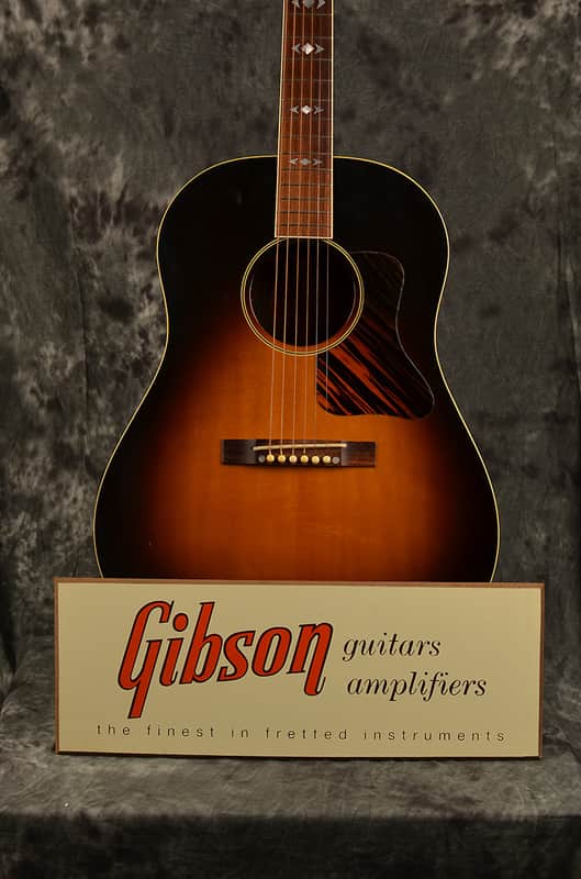 Gibson 1950s Vintage Style Guitar Stand Display Sign image 1