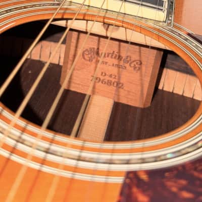 2001 Martin D-42 Dreadnought Acoustic Guitar w/Case image 8